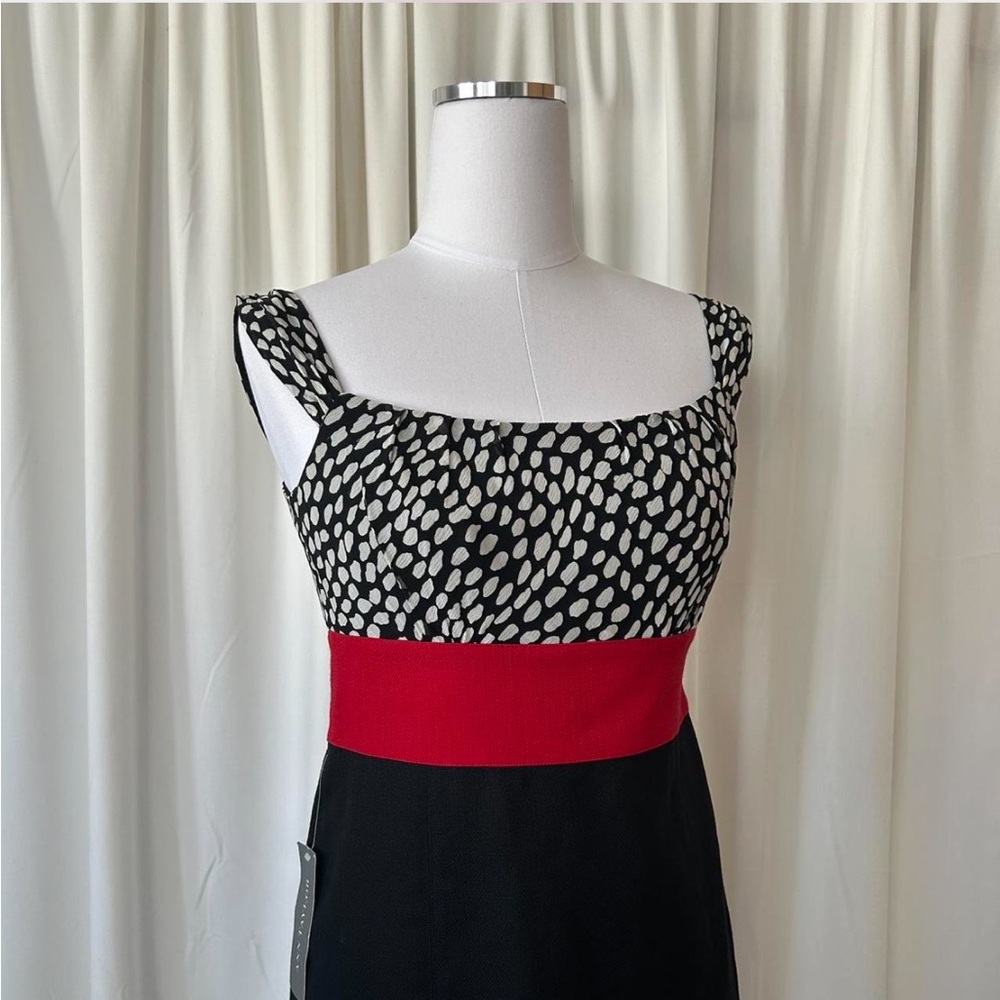 Ann Taylor Silk Blend Black and red mini dress. - Picture 2 of 8